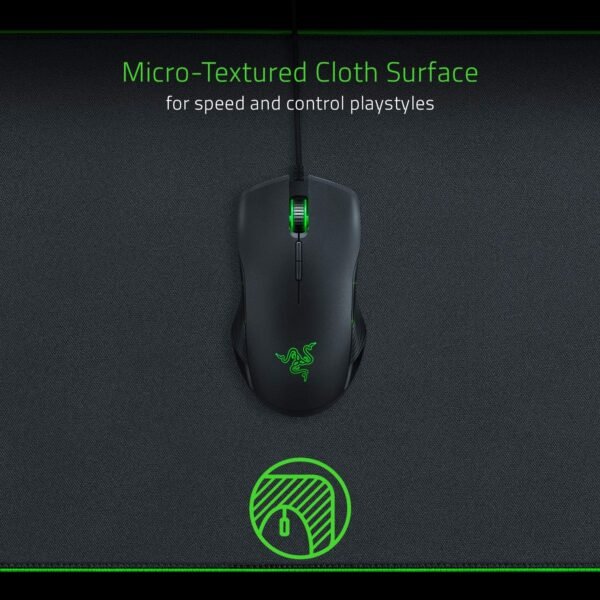 Razer Goliathus Extended Chroma Gaming Mousepad: Customizable Chroma RGB Lighting - Soft, Cloth Material - Balanced Control & Speed - Non-Slip Rubber Base - Classic Black - Image 4
