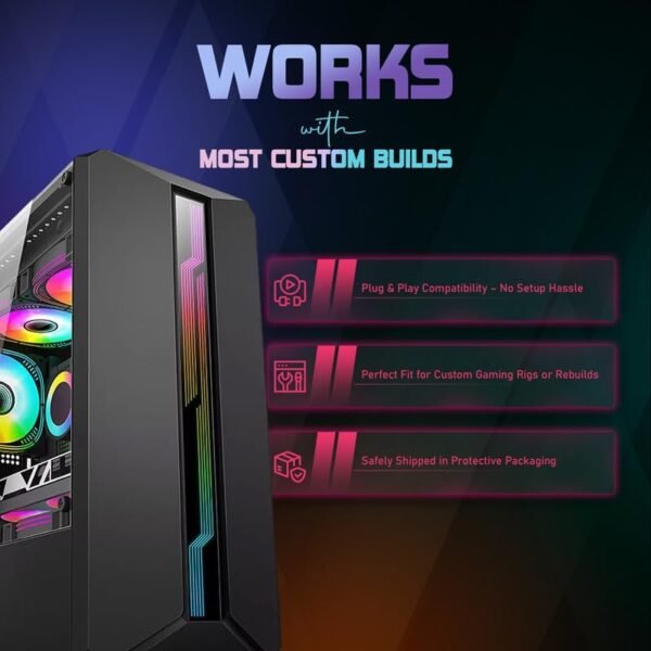 XYRAMAX Gaming PC Tower for Gamers - Intel Core i5 3 Gen, 16GB Ram, 128GB SSD, 2TB HDD, GT 1030 2GB Graphic Card - Prebuilt Gaming Desktop Tower With Cooling Fans for Stream, Edit & Multitask - Image 4