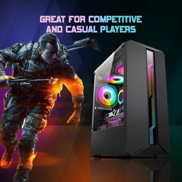 XYRAMAX Gaming PC Tower for Gamers - Intel Core i5 3 Gen, 16GB Ram, 128GB SSD, 2TB HDD, GT 1030 2GB Graphic Card - Prebuilt Gaming Desktop Tower With Cooling Fans for Stream, Edit & Multitask - Image 3