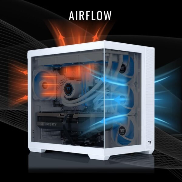 Thermaltake LCGS View 9870S-380 Gaming Desktop (AMD Ryzen™ 7 9800X3D, ToughRam 32GB DDR5 6000MT/s RGB Memory, NVIDIA® GeForce RTX™ 5070, 2TB NVMe M.2, WiFi, Windows 11) V38S-B850-570-LCS - Image 3
