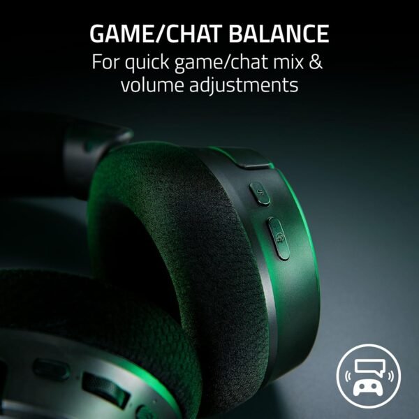 Razer Kraken V4 Wireless Gaming Headset: 2.4GHz, Bluetooth, USB - Super Wideband Mic - 40 mm Drivers - 9 Zone RGB Lighting - for PC, Mac, PS5, Nintendo Switch, Steam Deck, Smartphone - Black - Image 7