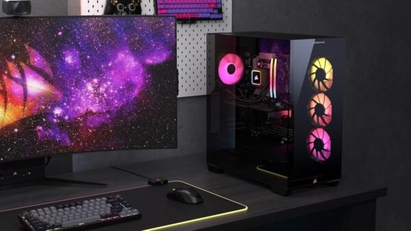 Corsair Vengeance a7500 Gaming PC – Liquid Cooled AMD Ryzen™ 7 7800X3D CPU – NVIDIA GeForce RTX 5070Ti GPU – 32GB Vengeance RGB DDR5 Memory – 1TB M.2 SSD – Black - Image 2