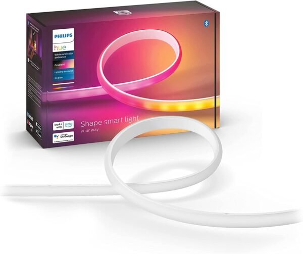 Philips Hue Gradient Lightstrip for 65 Inch TV, Sync with Media and Gaming, Smart Entertainment LED & Gradient Light Strip 2m. for Syncing with Entertainment, Media and Music. with Bluetooth - Image 5