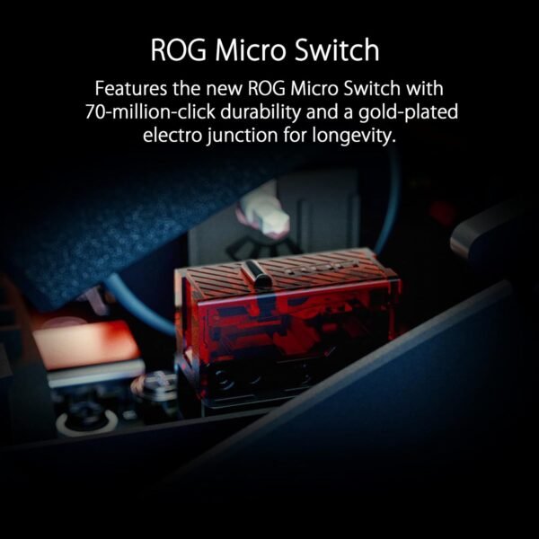 ASUS ROG Spatha X Wireless Gaming Mouse (Magnetic Charging Stand, 12 Programmable Buttons, 19,000 DPI, Push-Fit Hot Swap Switch Sockets, ROG Micro Switches, ROG Paracord and Aura RGB Lighting) - Image 4