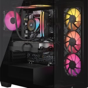 Corsair Vengeance i7500 Gaming PC – Liquid Cooled Intel Core i9-14900KF CPU – NVIDIA GeForce RTX 5080 GPU – 32GB Vengeance RGB DDR5 Memory – 2TB M.2 SSD – Black