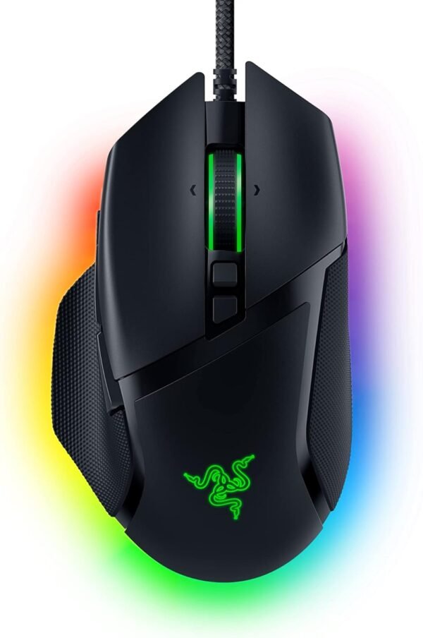 Razer Basilisk V3 Customizable Ergonomic : Fastest Gaming Mouse Switch Chroma RGB Lighting 26K DPI Optical Sensor - 11 Programmable Buttons HyperScroll Tilt Wheel Classic Black (Renewed)
