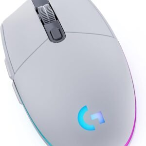 Logitech G203 LIGHTSYNC Gaming Mouse with Customizable RGB Lighting, 6 Programmable Buttons, Gaming Grade Sensor, 8K DPI Tracking, Lightweight - White
