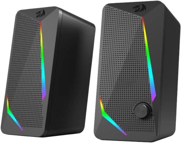 Redragon GS700 TOCCATA RGB 2.1 Gaming Speaker Subwoofer - Total Power 11W - Materials Plastic + Wooden - USB Powered+3.5mm Cable