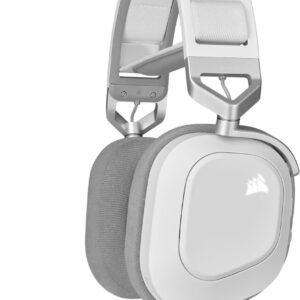 Corsair HS80 RGB USB Premium Gaming Headset with Dolby Audio 7.1 Surround Sound (Broadcast-Grade Omni-Directional Microphone, Memory Foam Earpads, High-Fidelity Sound, Durable Construction) White