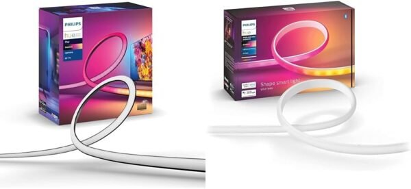Philips Hue Gradient Lightstrip for 65 Inch TV, Sync with Media and Gaming, Smart Entertainment LED & Gradient Light Strip 2m. for Syncing with Entertainment, Media and Music. with Bluetooth