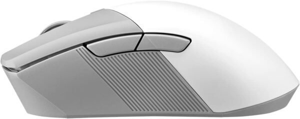 ASUS ROG Gladius III Wireless AimPoint Gaming Mouse, Connectivity (24GHz RF, Bluetooth, Wired), 36000 DPI sensor, 6 programmable buttons, ROG SpeedNova, Replaceable switches, Paracord cable, White - Image 8