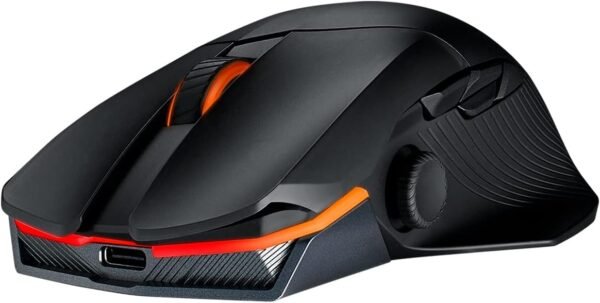 ASUS ROG Chakram X Origin Gaming Mouse, Tri-mode connectivity (2.4GHz RF, Bluetooth, Wired), 36000 DPI sensor, 11 programmable buttons, Detachable joystick, Paracord cable, Black - Image 12