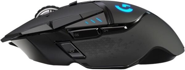 Logitech G502 LIGHTSPEED Wireless Gaming Mouse, 25K HERO Gaming Sensor, 25600 DPI, RGB, Ultra-Light, 11 Programmable Buttons, Long Life Battery, PowerPlay-compatible, PC - Black - Image 8
