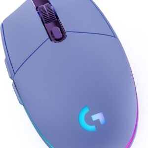Logitech G203 LIGHTSYNC Gaming Mouse with Customizable RGB Lighting, 6 Programmable Buttons, Gaming Grade Sensor, 8K DPI Tracking, Lightweight - Lilac