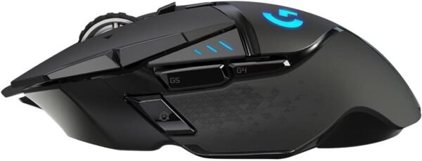 Logitech G502 LIGHTSPEED Wireless Gaming Mouse, 25K HERO Gaming Sensor, 25600 DPI, RGB, Ultra-Light, 11 Programmable Buttons, Long Life Battery, PowerPlay-compatible, PC - Black - Image 7