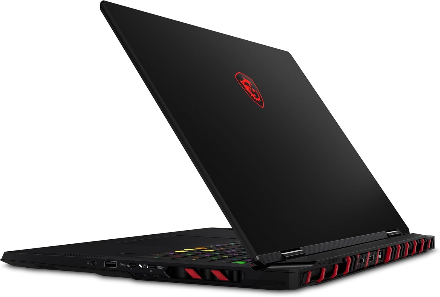 MSI Raider 18 HX AI Gaming laptop- (18" UHD+, MiniLED, 120Hz,Intel® Core Ultra 9 285HX, NVIDIA® GeForce RTX 5080 Laptop GPU, GDDR7 16GB, 64GB RAM,4TB SSD,Windows® 11 Home Advanced)- Core Black - Image 3
