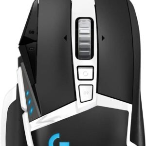 Logitech G502 HERO High Performance Gaming Mouse Special Edition, HERO 25K Sensor, 25 600 DPI, RGB, Adjustable Weights, 11 Programmable Buttons, On-Board Memory, PC/Mac - Black/White
