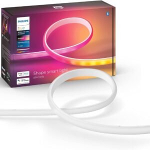 Philips Hue Gradient Ambiance Lightstrip (2m/6ft Base Kit with Plug), Flowing Multicolor Effect, Works with Amazon Alexa, Apple Homekit and Google Assistant, Bluetooth Compatible