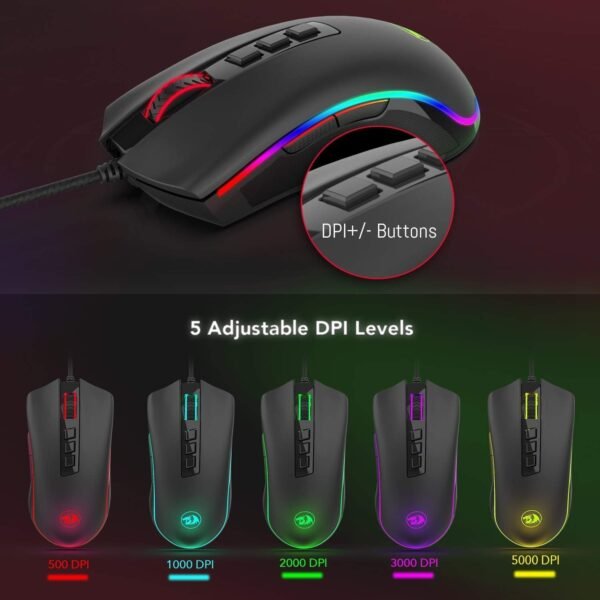 Redragon: Cobra Chroma M711 Gaming Mouse/PC - Image 6