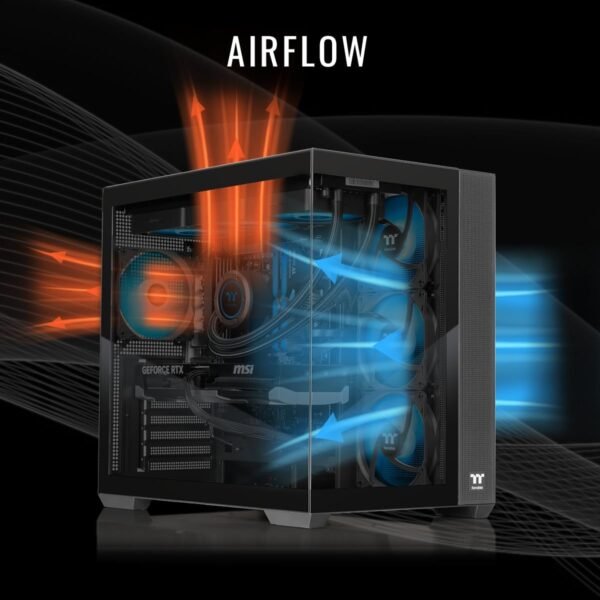 Thermaltake LCGS View 9880-380 Gaming Desktop (AMD Ryzen™ 7 9800X3D, ToughRam 32GB DDR5 6400MT/s RGB Memory, NVIDIA® GeForce RTX™ 5080, 1TB NVMe M.2, WiFi, Windows 11) V38B-B850-580-LCS - Image 3