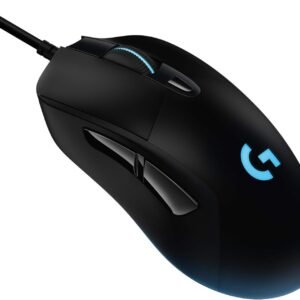 Logitech G403 HERO gaming mouse with HERO 25K DPI sensor, LIGHTSYNC RGB, light weight of 87g and optional 10g weight, PC/Mac - black