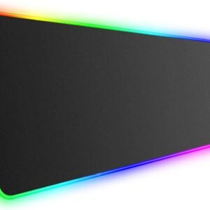 Hcman RGB Gaming Mouse Mat Pad, Large Thick (800×300×4mm) XXXL Extended Led Mousepad with Non-Slip Rubber Base, Soft Computer Keyboard Mice Mat for Macbook, PC, Laptop, Desk - Black