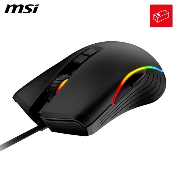 MSI FORGE GM300 Gaming Mouse - 7200DPI Optical Sensor, Symmetrical, 10M+ Click Switches, 7-Buttons, 8ms Latency, RGB LED, 118g - Wired - Image 2
