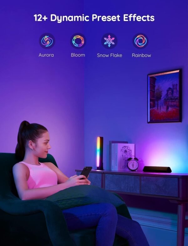 Govee LED Light Bars, Smart WiFi RGBIC TV Backlight, Gaming Lights with Scene and Music Modes, Play Light Bar for PC, TV, Room Decoration, Work with Alexa & Google Assistant - Image 7