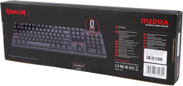Redragon Mechanical Gaming Keyboard, Mechanical Keyboard with 105 Programmable Keys, Red Switches, Full Anti-ghosting RGB Ideal for Gaming, PC, Windows, Mac, Gamer, Office, Typists - UK Layout - Image 11