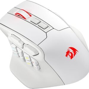 Redragon M811 PRO Wireless MMO Gaming Mouse, 15 Programmable Buttons RGB Mouse w/Ergonomic Natural Grip Build, 10 Side Macro Keys, Software Supports DIY Keybinds & Backlit