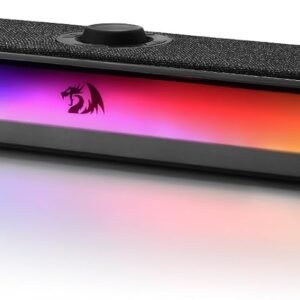 Redragon GS515 RGB Desktop Soundbar, 2.0 Channel Stereo Computer Speakers for Desktop with BT 5.3, USB-C/USB Powered, Black