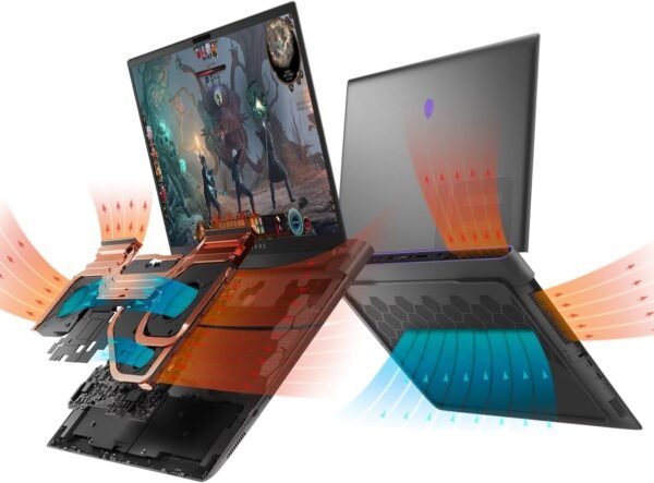 Dell Alienware M18 R2 Gaming Laptop, 18" QHD+(2560 x 1600) 165Hz, Intel 24-Core i9 14900HX, GeForce RTX 4090, 64 GB DDR5, 8 TB SSD, FHD Camera, Backlit Keyboard, Office 2019, Win11 Pro, Patented Mouse - Image 3
