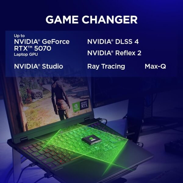 Lenovo Legion 5 Gaming Laptop - Display OLED WQXGA 15" 165Hz, Nvidia GeForce RTX 5070 8GB, Intel Core i7-13650HX, RAM 32GB, SSD 1T, Windows 11 Home, RGB Keyboard - Eclipse Black - Image 3