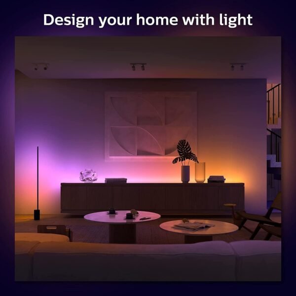 Philips Hue Gradient Light Strip 2m. for Syncing with Entertainment, Media and Music. with Bluetooth. Works with Alexa, Google Assistant and Apple Homekit., White - Image 5