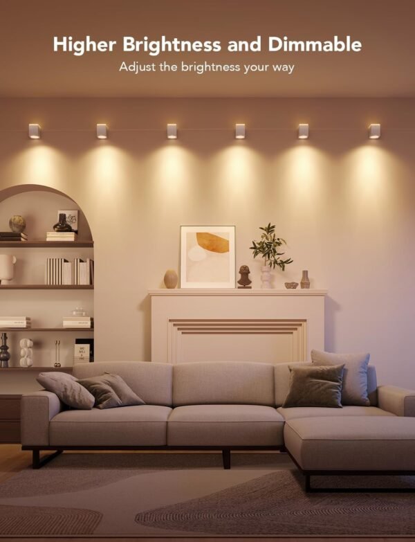 Govee Cube Wall Sconces, RGBIC LED Wall Light Works with Alexa, WiFi Smart Lights for Room Decor, Colour Changing Indoor Lamp Fixture for Bedroom Dining Room, Music Sync, Adjustable Cables - Image 3
