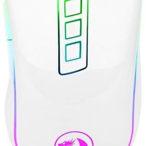 Redragon M711 PC Gaming Mice, Wired Mouse, 7 Programmable Buttons, Customizable RGB Lighting Mouse, 10,000 DPI, Ergonomic Mouse, Lightweight Mice, for Laptop, Desktop, PC (White)