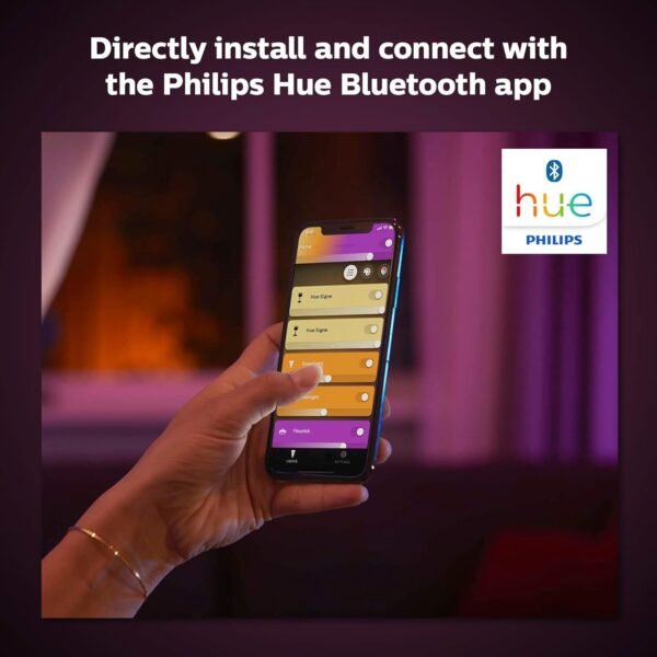 Philips Hue Lightstrip Plus v4 [2 m] White and Colour Ambiance Smart LED Kit with Bluetooth, Works with Alexa, Google Assistant and Apple HomeKit (Extendable) - Image 8