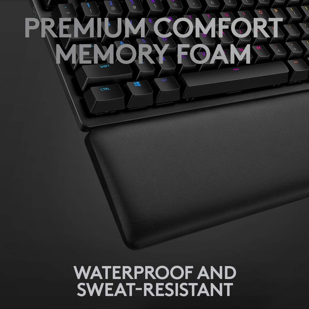 Logitech G513 Mechanical Gaming Keyboard with Palm Rest, RGB LIGHTSYNC, GX Brown Tactile Key Switches, Brushed Aluminum Case, Customizable F-Keys, USB Pass Through, QWERTY UK Layout - Carbon/Black - Image 3