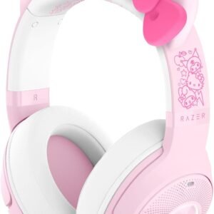 Razer Kraken Kitty V2 BT Wireless RGB Headset: Chroma RGB - Bluetooth 5.2-40 mm Drivers - 40 Hr Battery w/Type C Charging - Hello Kitty & Friends Edition