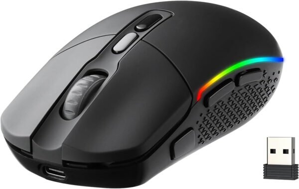 Redragon M719 Pro Wireless Optical Gaming Mouse, 8 Programmable Buttons, RGB Backlit, 10,000 DPI, Ergonomic PC Computer Gaming Mice with Fire Button - Image 7