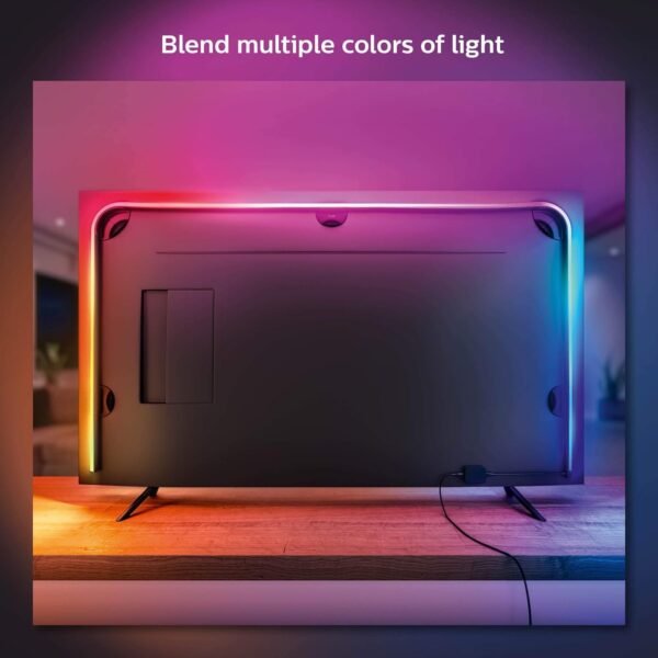 Philips Hue Gradient Lightstrip for 55 Inch TVs, Sync with Media and Gaming Smart Entertainment LED Lighting with Voice Control, Compatible with Alexa, Google Assistant (Packaging may vary) - Image 9