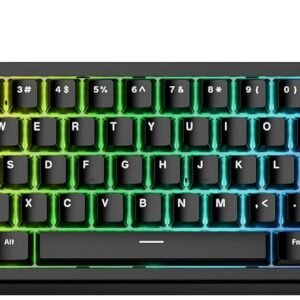 ATTACK SHARK X68 HE 8000Hz Rapid Trigger Keyboard, 0.01mm RT Accuracy Wired Gaming Keyboard with Magnetic Switch, Adjustable Actuation, Rapid Trigger, Snap Tap, RGB Lighting for PC/Mac, Black
