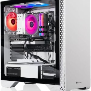 Thermaltake LCGS Glacier i1260S Gaming Desktop (Intel Core™ i5-12600KF, ToughRam DDR4 3600Mhz 16GB RGB Memory, NVIDIA® GeForce RTX™ 3060, 1TB NVMe M.2, WiFi, Win11 Home) S3WT-B760-360-LCS