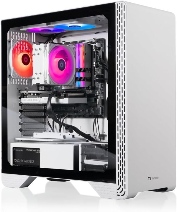 Thermaltake LCGS Glacier i1260S Gaming Desktop (Intel Core™ i5-12600KF, ToughRam DDR4 3600Mhz 16GB RGB Memory, NVIDIA® GeForce RTX™ 3060, 1TB NVMe M.2, WiFi, Win11 Home) S3WT-B760-360-LCS