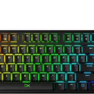 HyperX Alloy Origins Core – Tenkeyless Mechanical Gaming Keyboard – Software Controlled Light & Macro Customization – Compact Form Factor – Clicky Switch – HyperX Blue – RGB LED Backlit