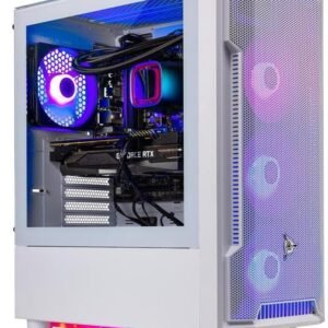 Skytech Gaming Archangel Gaming PC, Ryzen 7 5700X 3.4 GHz, RTX 4060, 1TB NVME, 16GB DDR4 RAM 3200, 600W Gold PSU Wi-Fi, Win 11 Home, RGB-Keyboard and RGB-Mouse Included