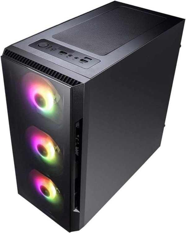 UltraTek Vulkan Series Gaming PC, Ryzen 5 5600, RTX 4060 8GB, 16GB RAM, 1TB NVME SSD, RGB Case with Glass Front, Windows 11 - Image 4