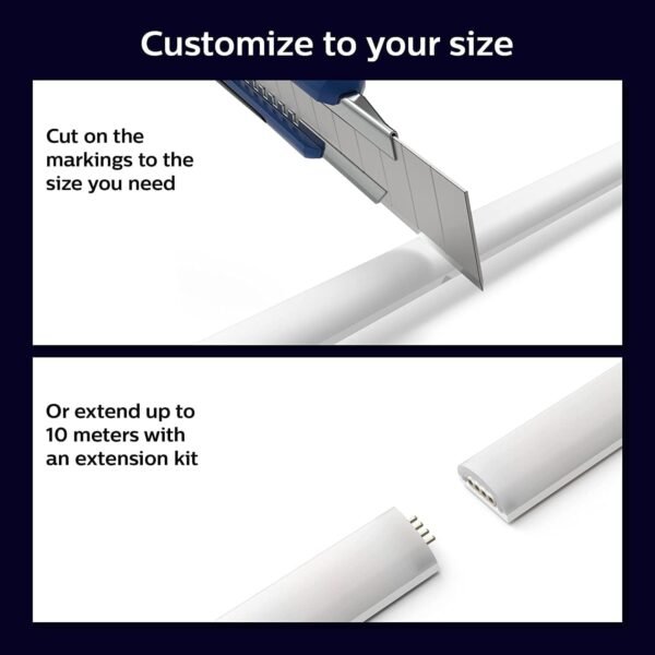 Philips Hue Gradient Light Strip 2m. for Syncing with Entertainment, Media and Music. with Bluetooth. Works with Alexa, Google Assistant and Apple Homekit., White - Image 4