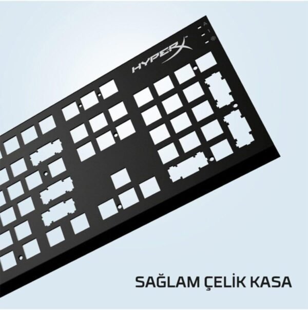 HyperX Alloy Elite 2 – Mechanical Gaming Keyboard, Red Linear Switch, Software-Controlled Light & Macro Customization, ABS Pudding Keycaps, Media Controls, RGB LED Backlit (UK Layout) - Image 3