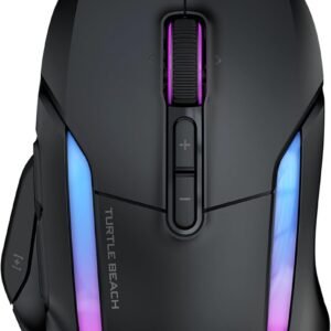 TURTLE BEACH Kone II – Wired Ergonomic RGB Gaming Mouse, 26K DPI Optical Sensor, 100M Click Life Optical Switches, 23 Customizable Inputs, 4D Scroll Wheel, Pure PTFE glides - Ash Black
